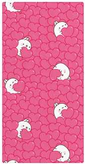 Sakami Merchandise Molang Towel Hearts 35 x 75 cm