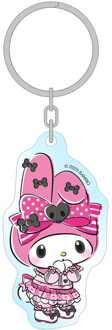 Sakami Merchandise Sanrio Pink Black Party Series Acrylic Keychain My Melody 7 cm