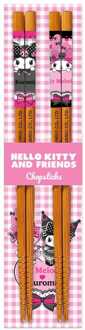 Sakami Merchandise Sanrio Pink Black Party Series Chopsticks Hello Kitty Kimono