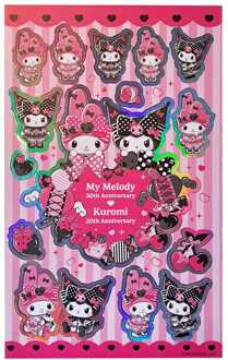 Sakami Merchandise Sanrio Pink Black Party Series Sticker Pack Kuromi & My Melody