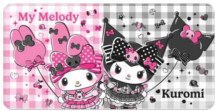 Sakami Merchandise Sanrio Pink Black Party Series XXL Mousepad My Melody & Kuromi