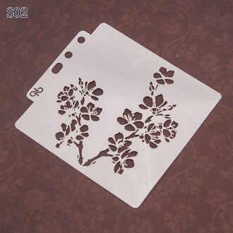 Sakura Gelaagdheid Stencils voor Diy scrapbook/fotoalbum Decoratieve Embossing kleuring, schilderen stencil, home decor