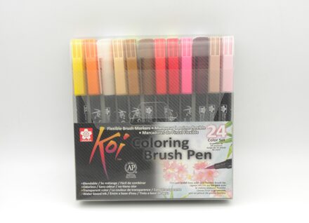 Sakura Koi Haarkleuring Borstel Pen Set Waterbasis Inkt Aquarel Pennen Blendable Transparante Kleur 24 kleur reeks