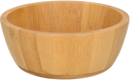 Salade schaal - bamboe - naturel - 6 cm - salade kom - fruitkom