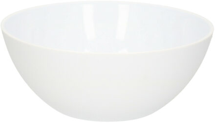 Saladeschaal - D23 x H10 cm - kunststof - wit - 2500 ml - serveerschaal