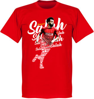 Salah Liverpool Script T-Shirt - Rood