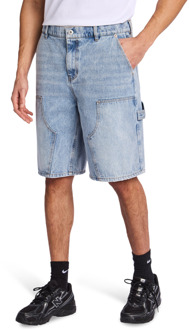 Salaman Carpenter Jeans Korte Broeken Heren - Blauw - Maat XS - Katoen Denim Blue