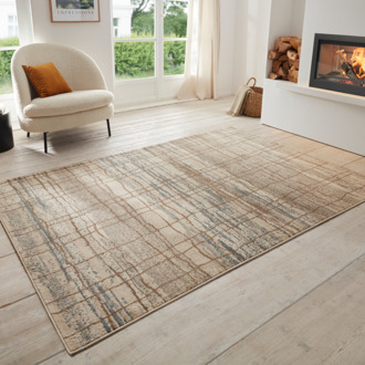 Sale: -28% | Vloerkleed Vintage Coastal - Crème Blauw 170x120cm - Polypropyleen - Dekbed-Discounter.nl Blauw,Creme - 120 x 170 cm