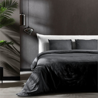 Sale: -30% | Dekbedovertrek Katoen Flanel - Uni - Eenpersoons (140x200 Cm) - Antraciet Katoen Flanel - Effen - Fresh And Co - Dekbed-Discounter.nl - 140 x 200/220 cm