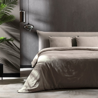 Sale: -30% | Dekbedovertrek Katoen Flanel - Uni - Tweepersoons (200x200 Cm) - Taupe Katoen Flanel - Effen - Fresh And Co - Dekbed-Discounter.nl - 200 x 200/220 cm