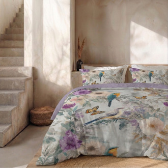 Sale: -32% | Dekbedovertrek Percale Katoen - Tropic Fade - Eenpersoons (140x200 Cm) - Meerkleurig Percale Katoen - Effen - Presence - Dekbed-Discounter.nl