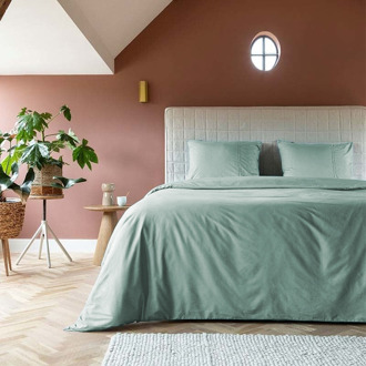 Sale: -34% | Dekbedovertrek Egyptisch Katoen - Uni - Jade - Tweepersoons (200x240 Cm) - Groen Egyptisch Katoen Katoen - Hotel Luxe - Presence - Dekbed-Discounter.nl