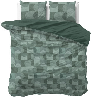 Sale: -34% | Dekbedovertrek Katoen - Cuba - Eenpersoons (140x200 Cm) - Meerkleurig Katoen - - Sleeptime Pure - Dekbed-Discounter.nl