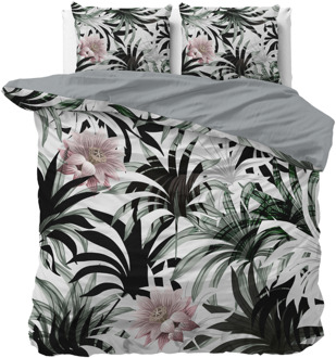 Sale: -40% | Dekbedovertrek Suzette - Tweepersoons (200x200 Cm) - Grijs Microvezel - - Sleeptime Essentials - Dekbed-Discounter.nl - 200 x 200/220 cm