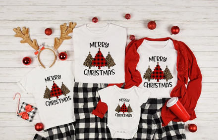 SALE TSHIRT Merry Christmas Family Shirts Family Christmas T-Shirts Mommy and Me TShirt Family Matching Christmas Clothes Wear