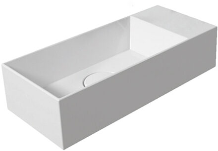 Salenzi Fontein Salenzi Spy 45x20 cm Glans Wit zonder Kraangat (inclusief bijpassende clickwaste)