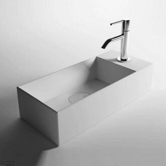 Salenzi Fontein Salenzi Spy 45x20cm Glans Wit met Clickwaste