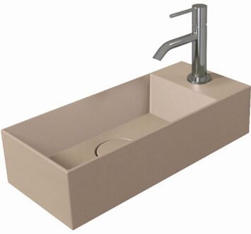 Salenzi Fontein Salenzi Spy 45x20cm Mat Beige met Clickwaste