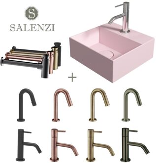 Salenzi Fonteinset Spy 30x30 cm Mat Roze - spy3030setmroze