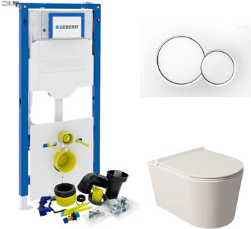 Salenzi Geberit UP320 Toiletset Wandcloset Salenzi Civita Mat Wit met Sigma 01 Drukplaat