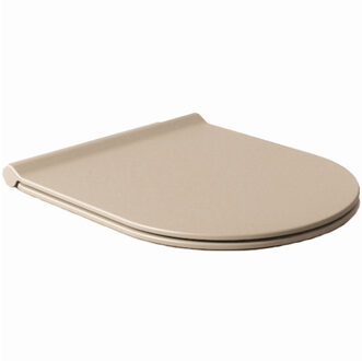 Salenzi Toiletbril Salenzi Form Slim Mat Beige Quickrelease Softclose Toiletzitting
