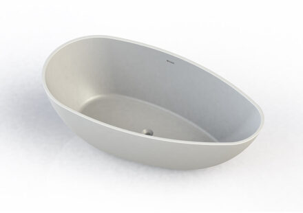 Salenzi Vrijstaand Ligbad Salenzi Unica 170x86x54 cm Solid Cast Mat Wit