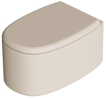 Salenzi Wandcloset Salenzi Idilla 55 cm Keramiek Tornado Spoeling Mat Beige (excl. zitting)