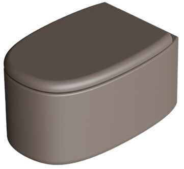 Salenzi Wandcloset Salenzi Idilla 55 cm Keramiek Tornado Spoeling Mat Bruin (excl. zitting)