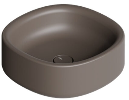 Salenzi Waskom Salenzi Idilla 40 cm Deens Ovaal Mat Bruin (incl. plug)