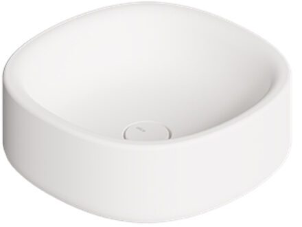 Salenzi Waskom Salenzi Idilla 40 cm Deens Ovaal Mat Wit (incl. plug)