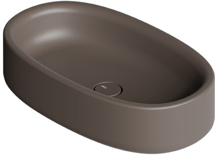 Salenzi Waskom Salenzi Idilla 60 cm Ovaal Mat Bruin (incl. plug)