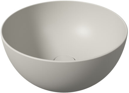 Salenzi Waskom Salenzi Unica Opbouw Rond 40x20cm Mat Grijs met Clickwaste