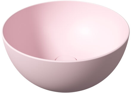 Salenzi Waskom Salenzi Unica Opbouw Rond 40x20cm Mat Roze met Clickwaste