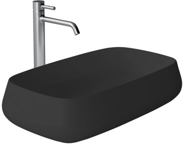 Salenzi Wastafel Salenzi Nur 60x35 cm Keramiek Mat Zwart (incl. bijpassende afvoerplug)