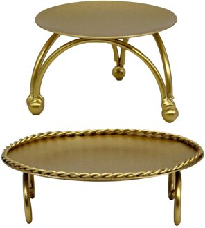 Sales Antislip Geometrische Ronde Vorm Metalen Kandelaar Gouden Kaars Houder Voor Thuis Decoratie 1