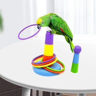Sales Vogel Speelgoed Activiteit Training Kleurrijke Ringen Grappige Mini Beentje Speelgoed Voor Papegaai Ontwikkeling Interactieve Speelgoed Benodigdheden