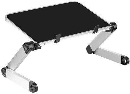 Saleuniversal 360 Verstelbare Draagbare Folding Laptop Bureau Vouwen Laptop Houder Aluminium Stand Smart Telefoon Tafel Houder zwart