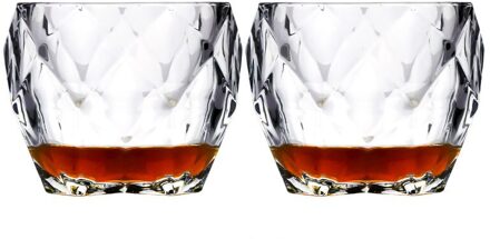 Salloping Paard Diamant Snijden Kristal Ouderwetse Whisky Glas Europese Klassieke Dikke Zware Brandy Borrel Rock Glas Cup