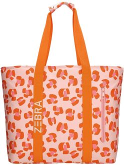 Sally Beach Cooling Bag pink cheetah damestas Roze - H 40 x B 58 x D 20 cm