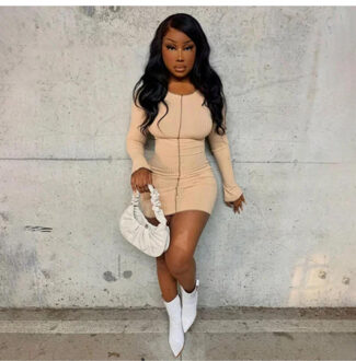 Sally dress - maat 38 Roze