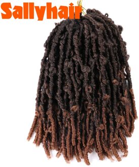 Sallyhair 14 "Vlinder Locs Gehaakte Haar Verontruste Vlinder Locs Gehaakte Vlechten Godin Pre Doorgelust Bob Locs Pre-Twist braid T30