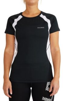 Salming Nova Tee Women Zwart,Versch.kleure/Patroon,Wit