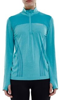 Salming Seamless Halfzip Women Blauw