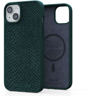 Salmon Leather MagSafe Case voor de iPhone 15 Plus - Green Groen