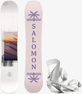 Salomon Beste Test Set Lotus Incl. Binding Snowboard Set Dames 142 Wit
