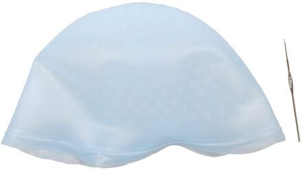 Salon Dye Siliconen Cap + Hook Kapsalon Kleur Coloring Highlighting Professionele Herbruikbare Verven Blauw