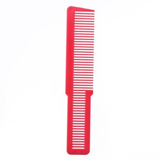 Salon Kappers Carbon Anti-Statische Kam Grove Tondeuse Kam Massage Borstel Pro Salon Haarverzorging Styling Tool rood