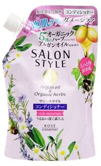 Salon Style Argan Oil & Organic Herbs Conditioner Rich Moisture Refill 360ml
