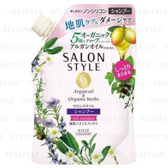 Salon Style Argan Oil & Organic Herbs Shampoo Rich Moisture Refill 360ml