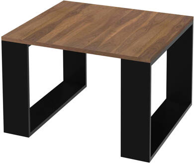 Salontafel 65x65x40 cm Walnoot/Zwart ML-Design Bruin